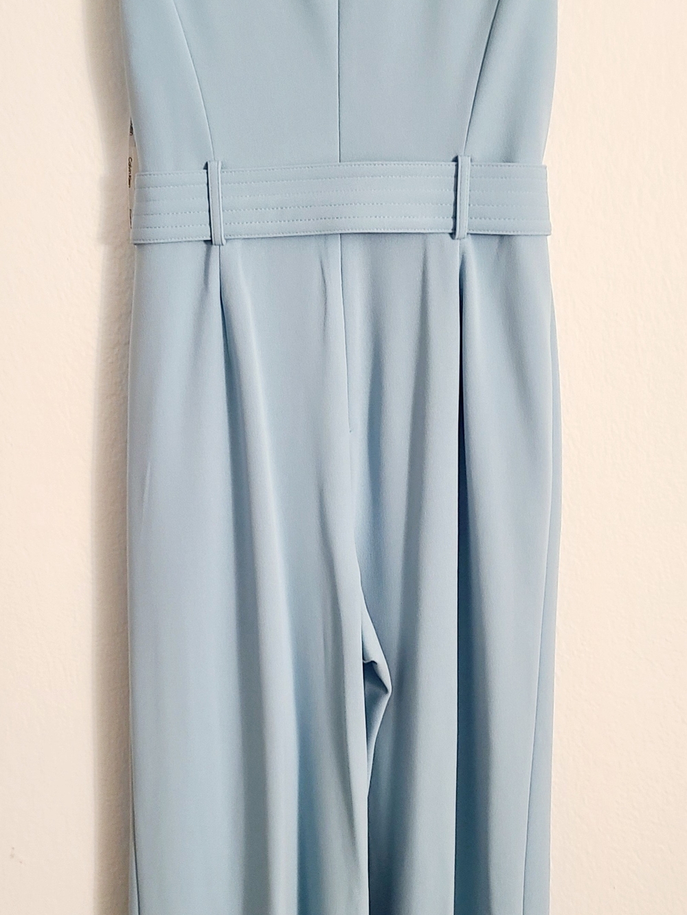 Calvin Klein Light Blue Belted Jumpsuit - Picture 2 of 3